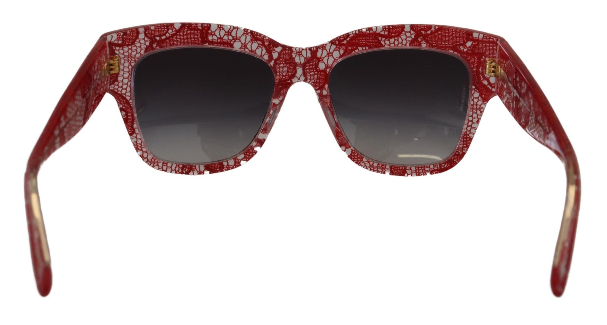 Dolce & Gabbana Red Lace Acetate Rectangle Shades DG4231Sunglasses - Whispers Of Wisdom Clothing