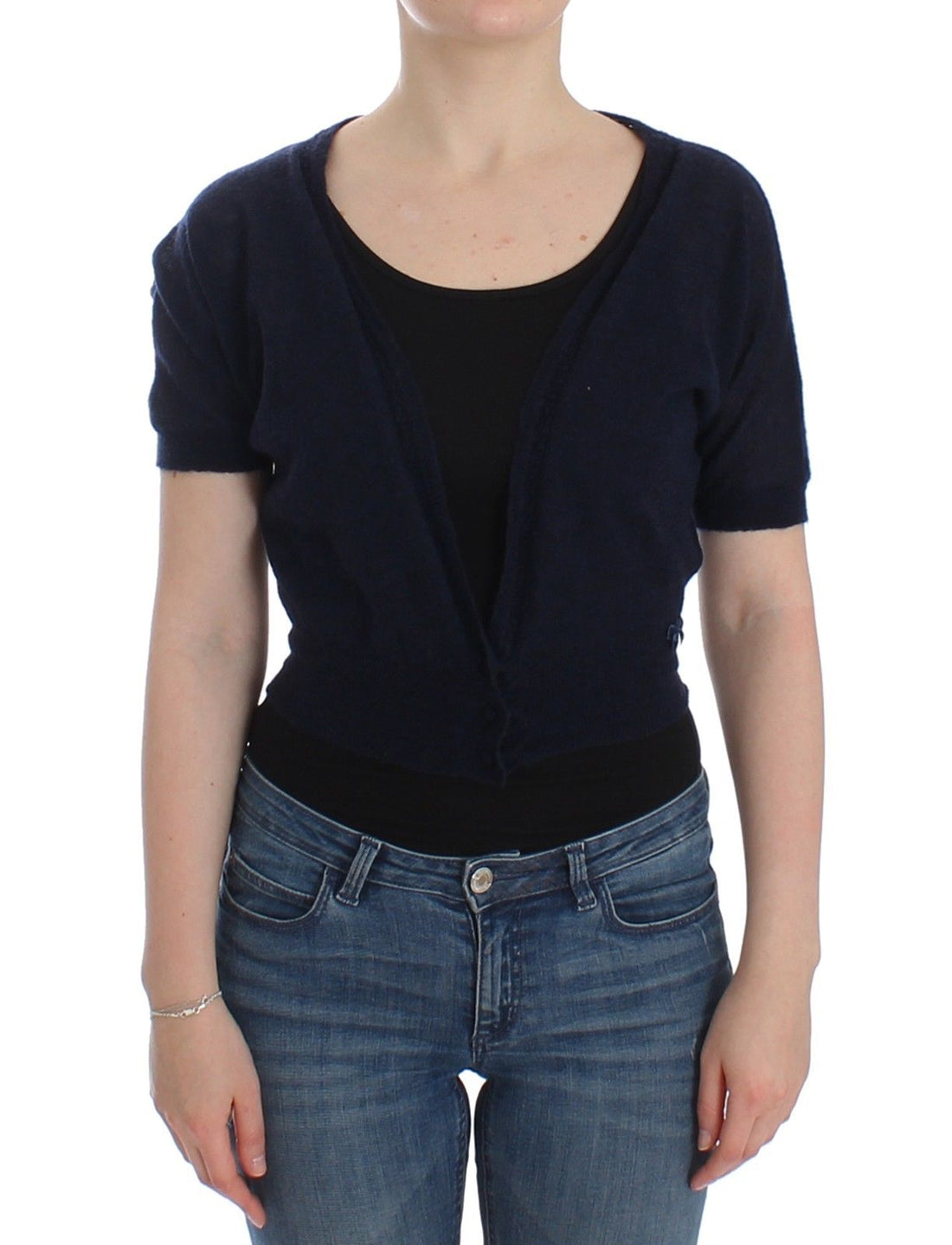 Ermanno Scervino Knit Blue Wool Sweater Cardigan - Whispers Of Wisdom Clothing