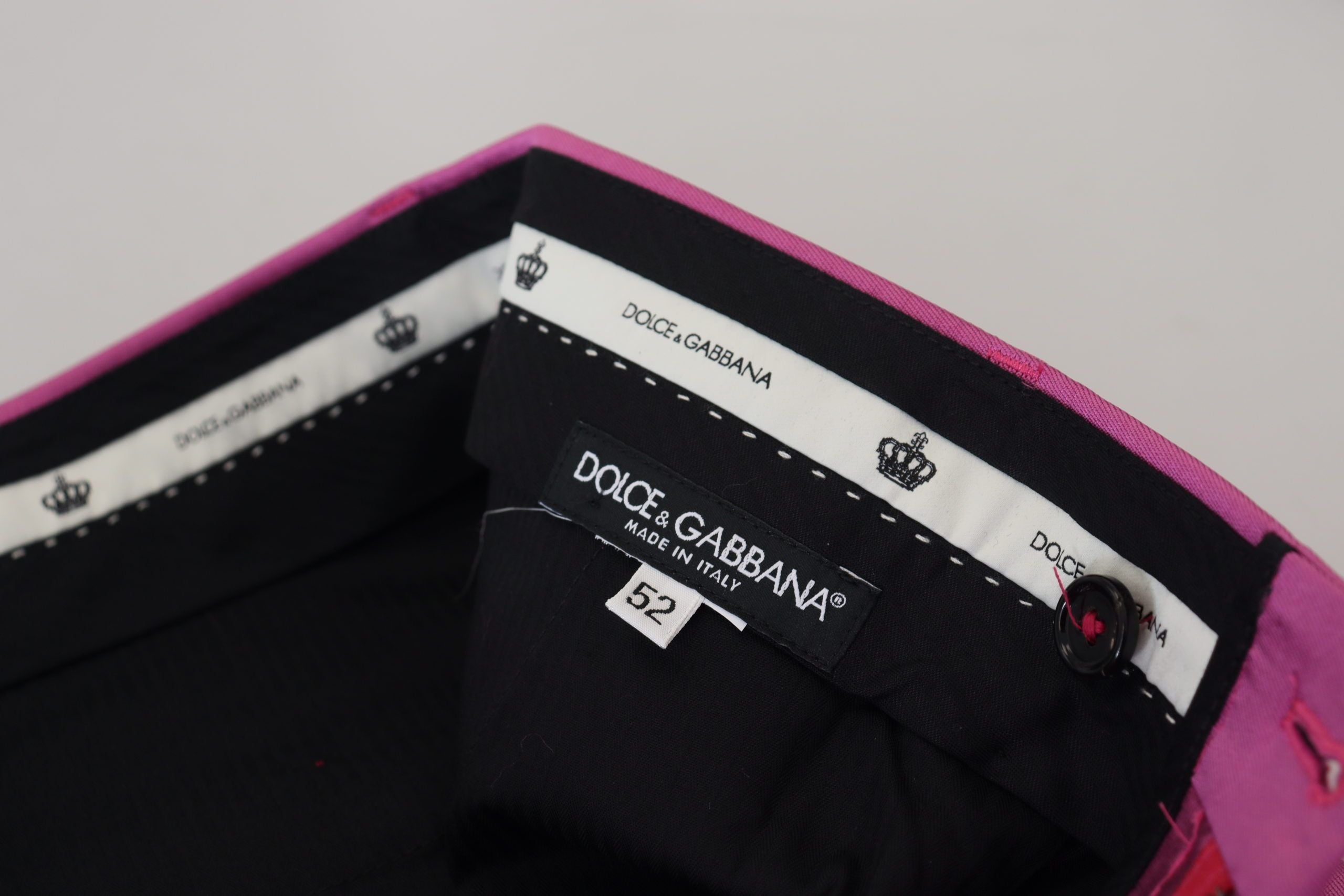 Dolce & Gabbana Pink Silk Slim Trousers Dress Formal Pants - Whispers Of Wisdom Clothing