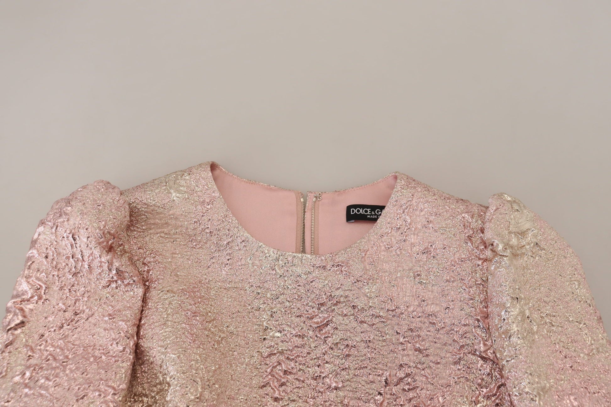 Dolce & Gabbana Pink Jaquard 3/4 Sleeve Sheath Midi Dress - Whispers Of Wisdom Clothing