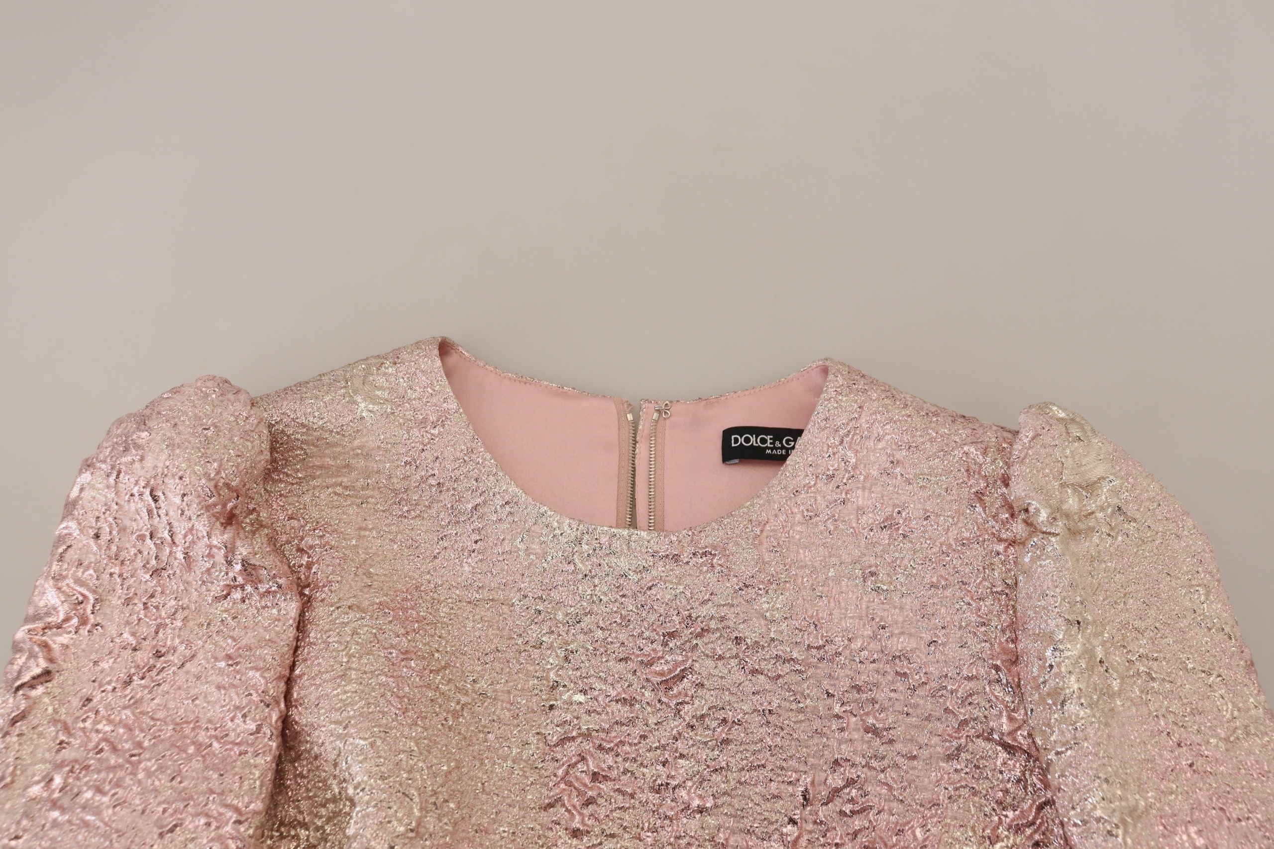 Dolce & Gabbana Pink Jaquard 3/4 Sleeve Sheath Midi Dress - Whispers Of Wisdom Clothing