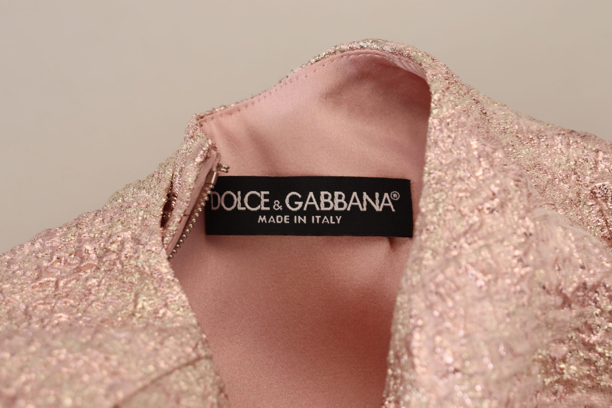 Dolce & Gabbana Pink Jaquard 3/4 Sleeve Sheath Midi Dress - Whispers Of Wisdom Clothing