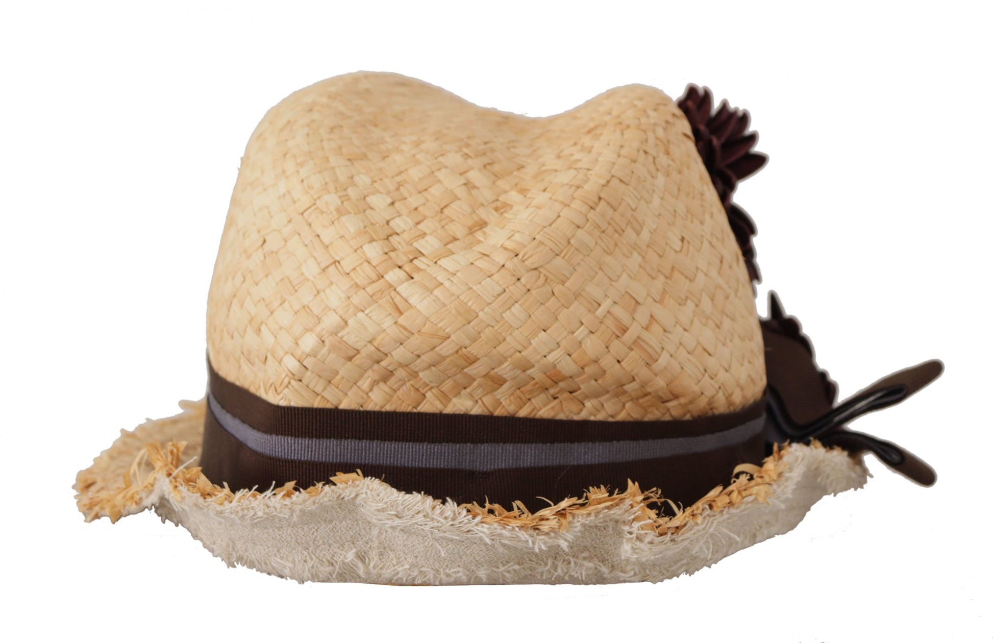 Dolce & Gabbana Yellow Ribbon Floral Embellished Straw Hat - Whispers Of Wisdom Clothing