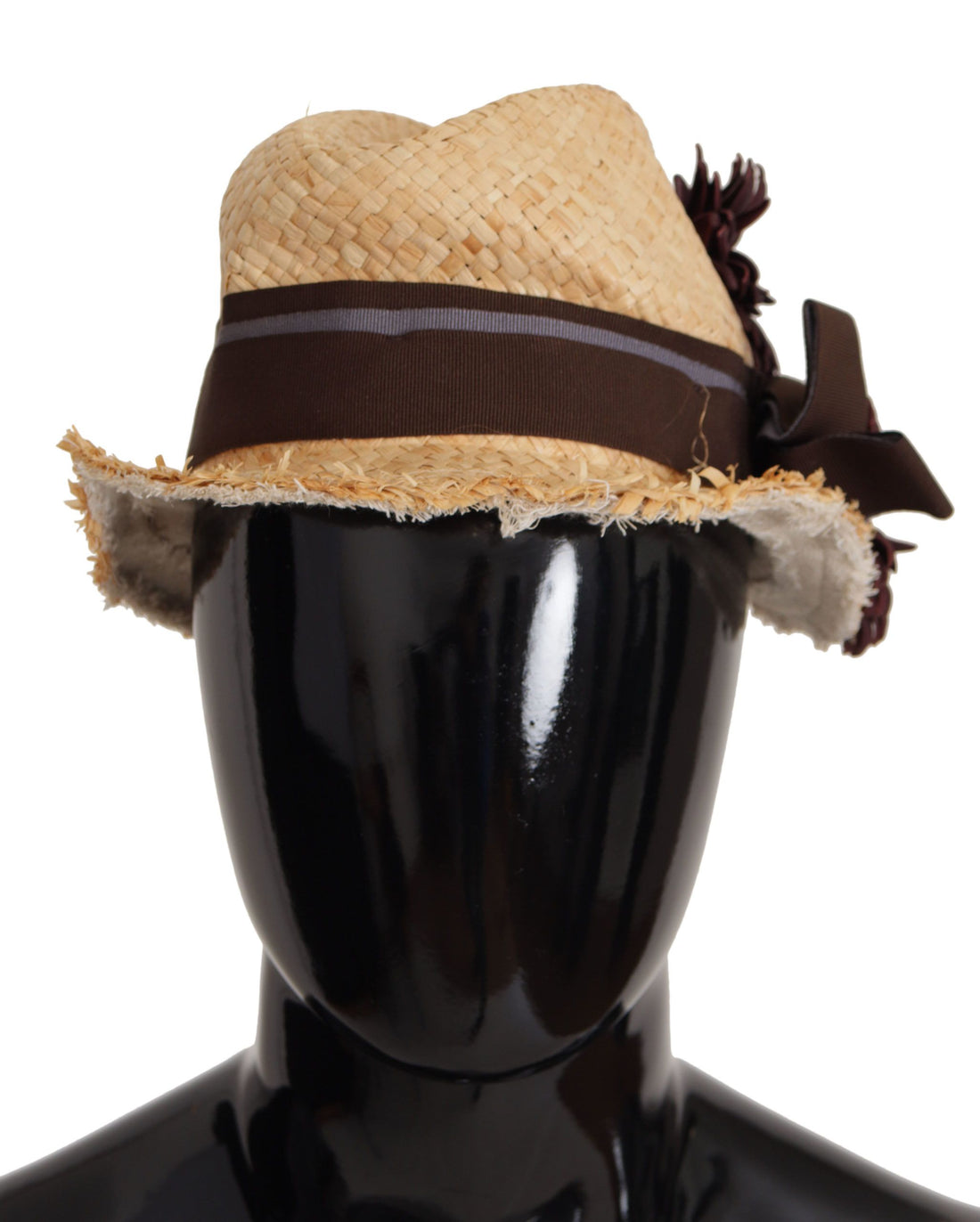 Dolce & Gabbana Yellow Ribbon Floral Embellished Straw Hat - Whispers Of Wisdom Clothing