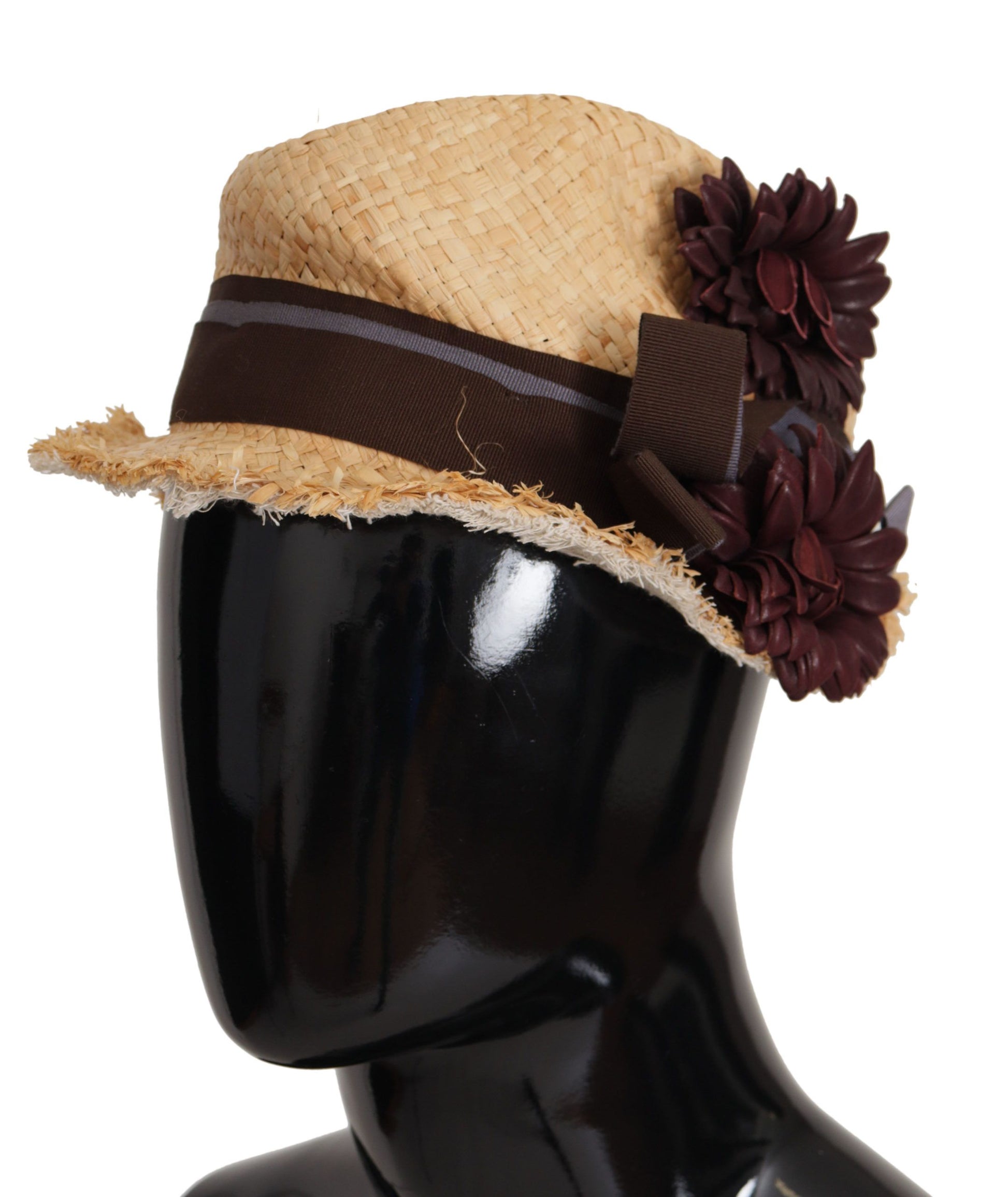 Dolce & Gabbana Yellow Ribbon Floral Embellished Straw Hat - Whispers Of Wisdom Clothing
