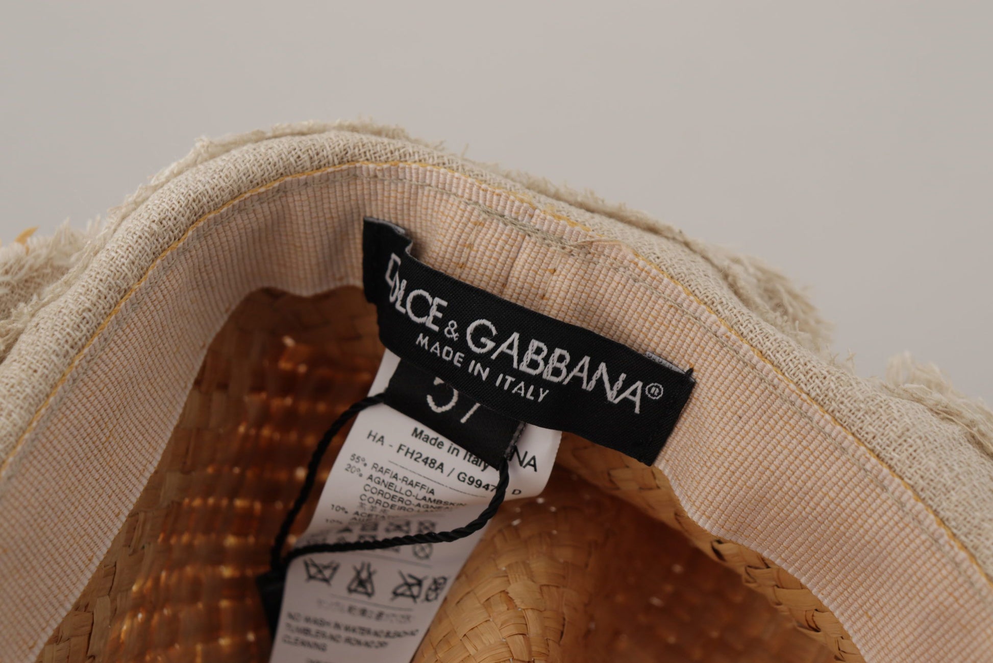 Dolce & Gabbana Yellow Ribbon Floral Embellished Straw Hat - Whispers Of Wisdom Clothing