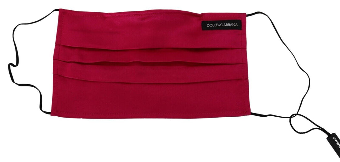 Dolce & Gabbana Red Cotton Pleated Elastic Ear Strap One Size Face Mask - Whispers Of Wisdom Clothing