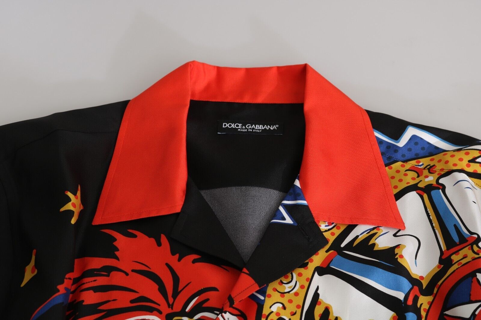 Dolce & Gabbana Multicolor Printed Short Sleeves Casual Shirt - Whispers Of Wisdom Clothing