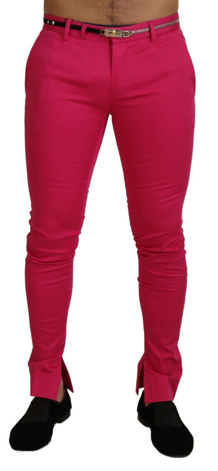 Dolce & Gabbana Pink Zipper Buckle Waist Trousers Pants - Whispers Of Wisdom Clothing