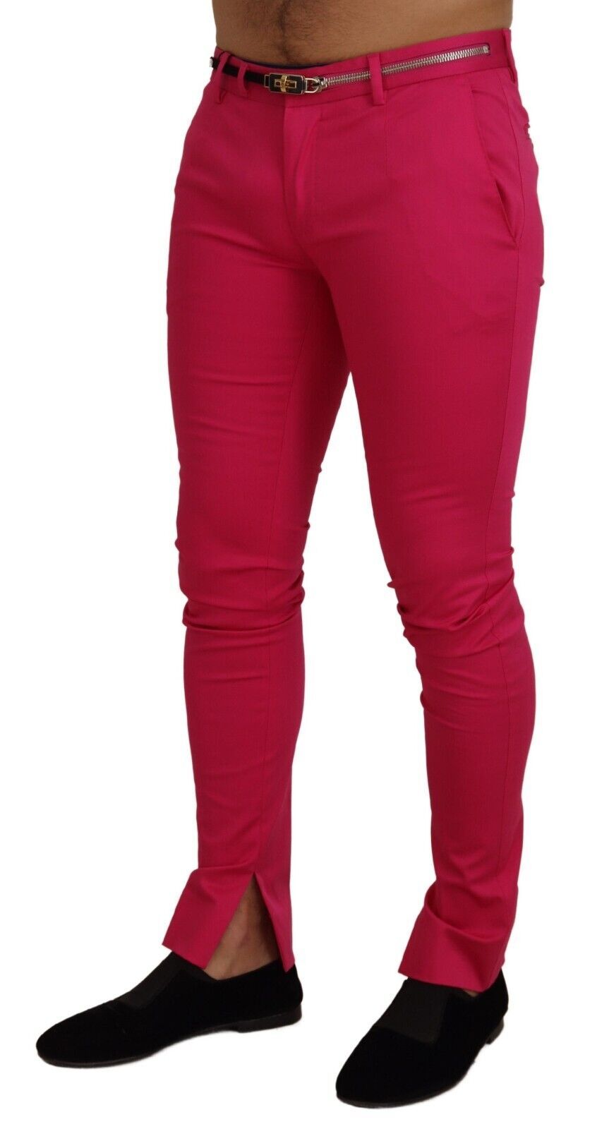 Dolce & Gabbana Pink Zipper Buckle Waist Trousers Pants - Whispers Of Wisdom Clothing