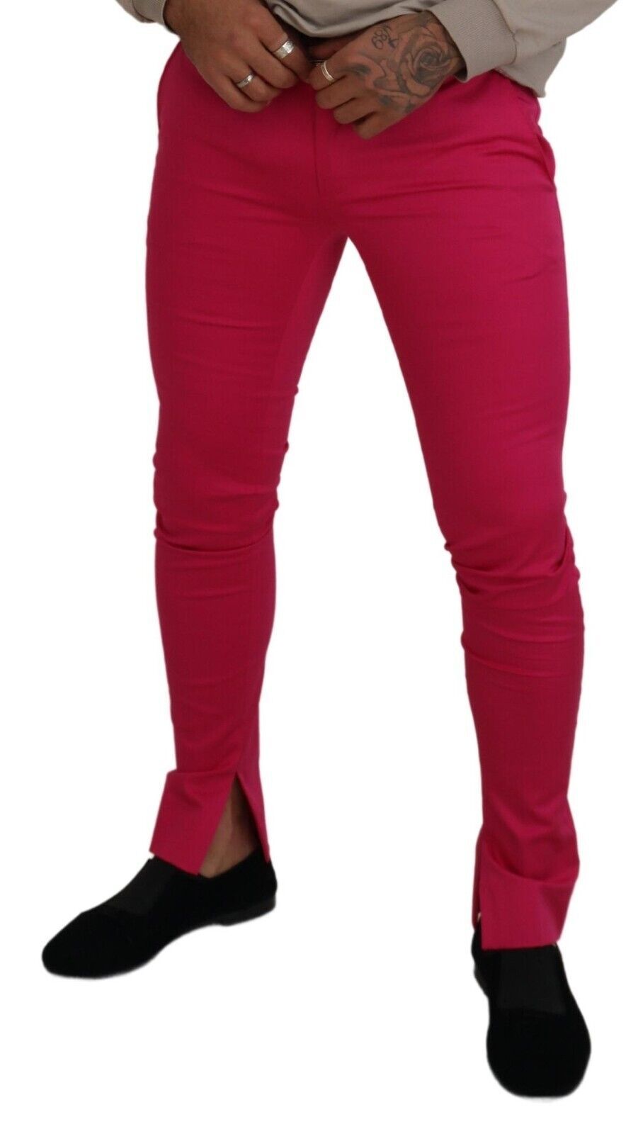 Dolce & Gabbana Pink Zipper Buckle Waist Trousers Pants - Whispers Of Wisdom Clothing