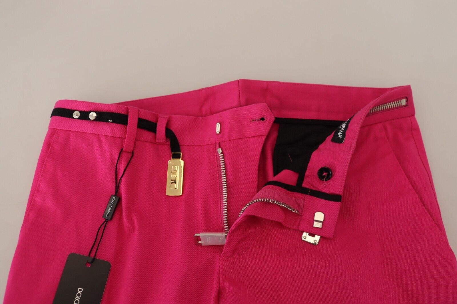 Dolce & Gabbana Pink Zipper Buckle Waist Trousers Pants - Whispers Of Wisdom Clothing