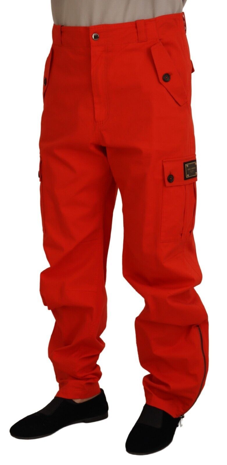 Dolce & Gabbana Red Cargo Men Trousers Cotton Pants - Whispers Of Wisdom Clothing