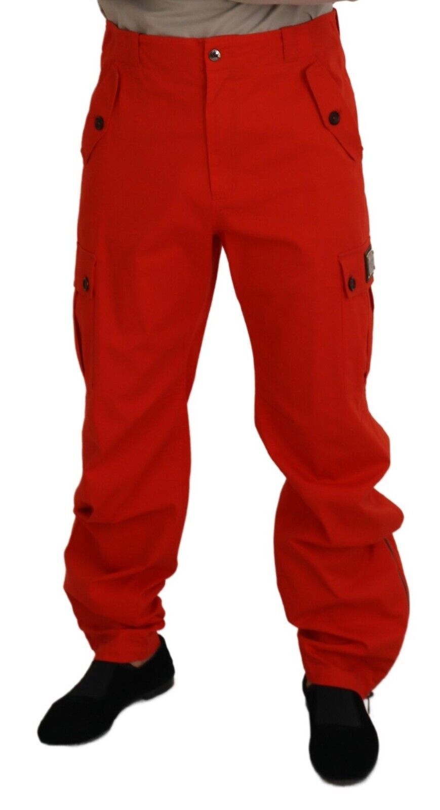 Dolce & Gabbana Red Cargo Men Trousers Cotton Pants - Whispers Of Wisdom Clothing