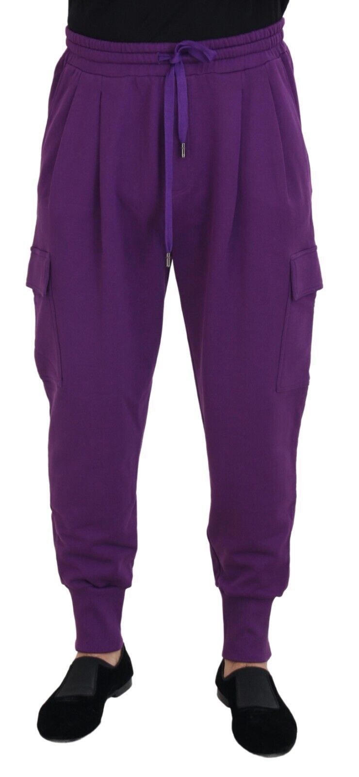 Dolce & Gabbana Purple Cotton Cargo Sweatpants Jogging Pants - Whispers Of Wisdom Clothing
