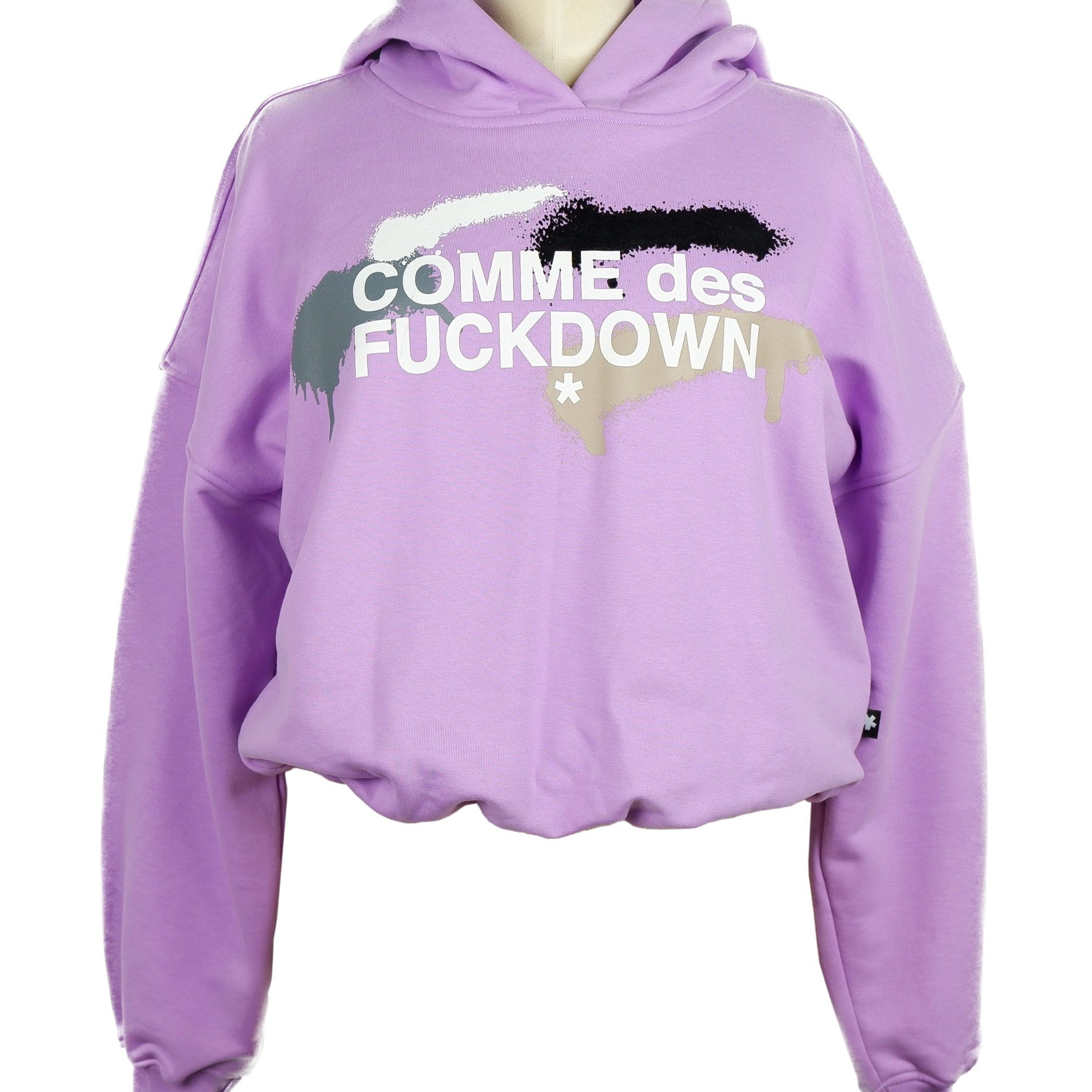 Comme Des Fuckdown Purple Cotton Women Sweater