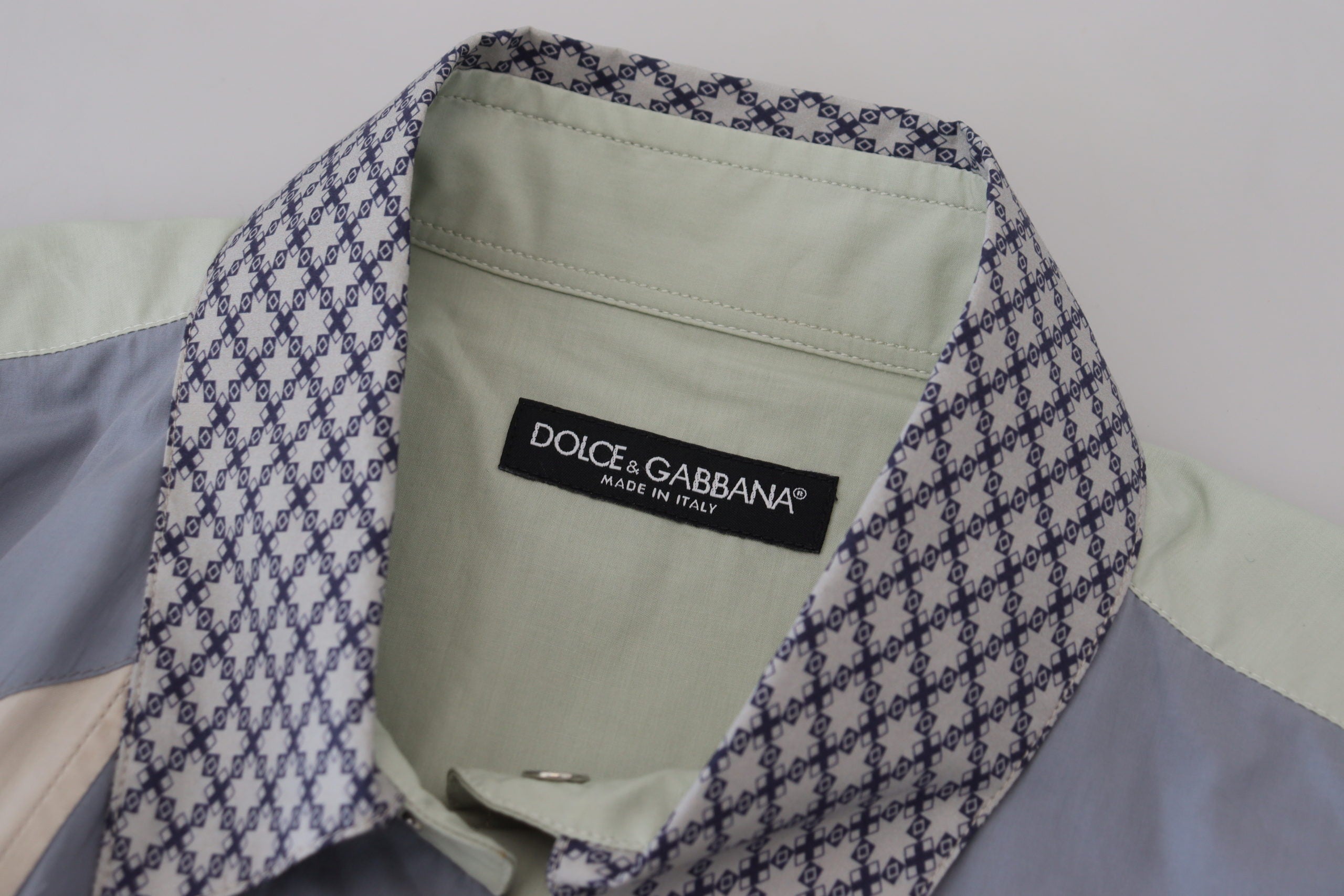Dolce & Gabbana Multicolor Cotton Patchwork Slim Shirt - Whispers Of Wisdom Clothing