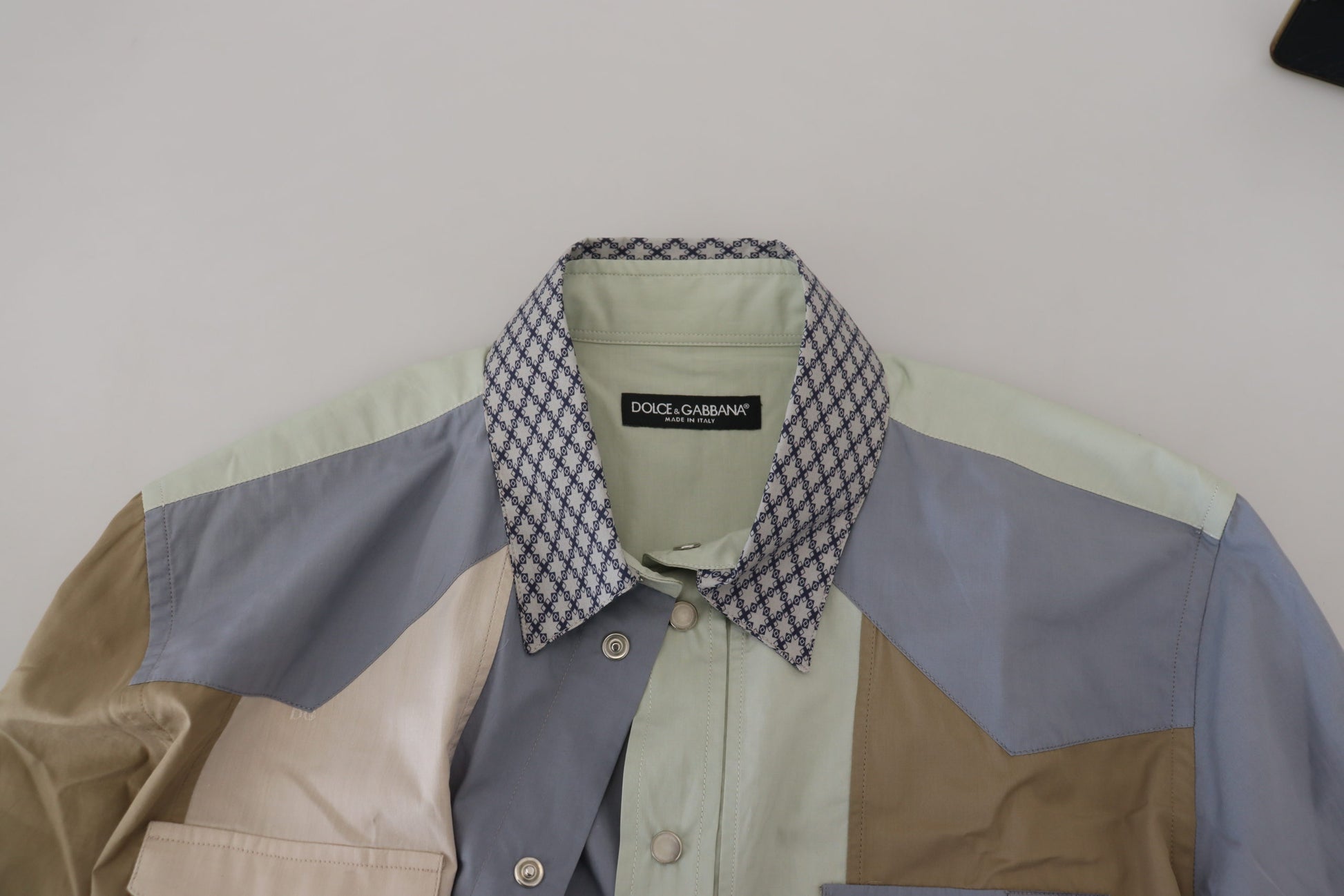 Dolce & Gabbana Multicolor Cotton Patchwork Slim Shirt - Whispers Of Wisdom Clothing