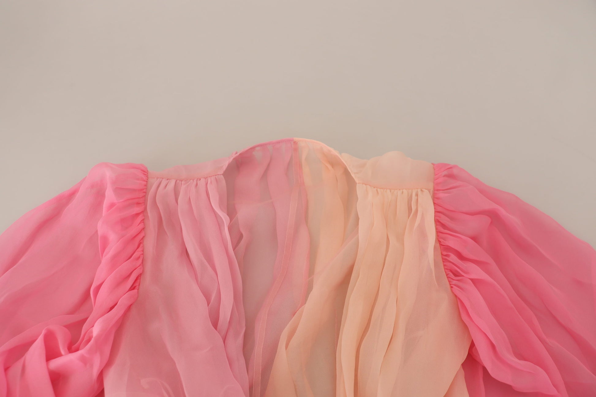 Dolce & Gabbana Pink Silk Wrap Long Sleeves Blouse Top - Whispers Of Wisdom Clothing