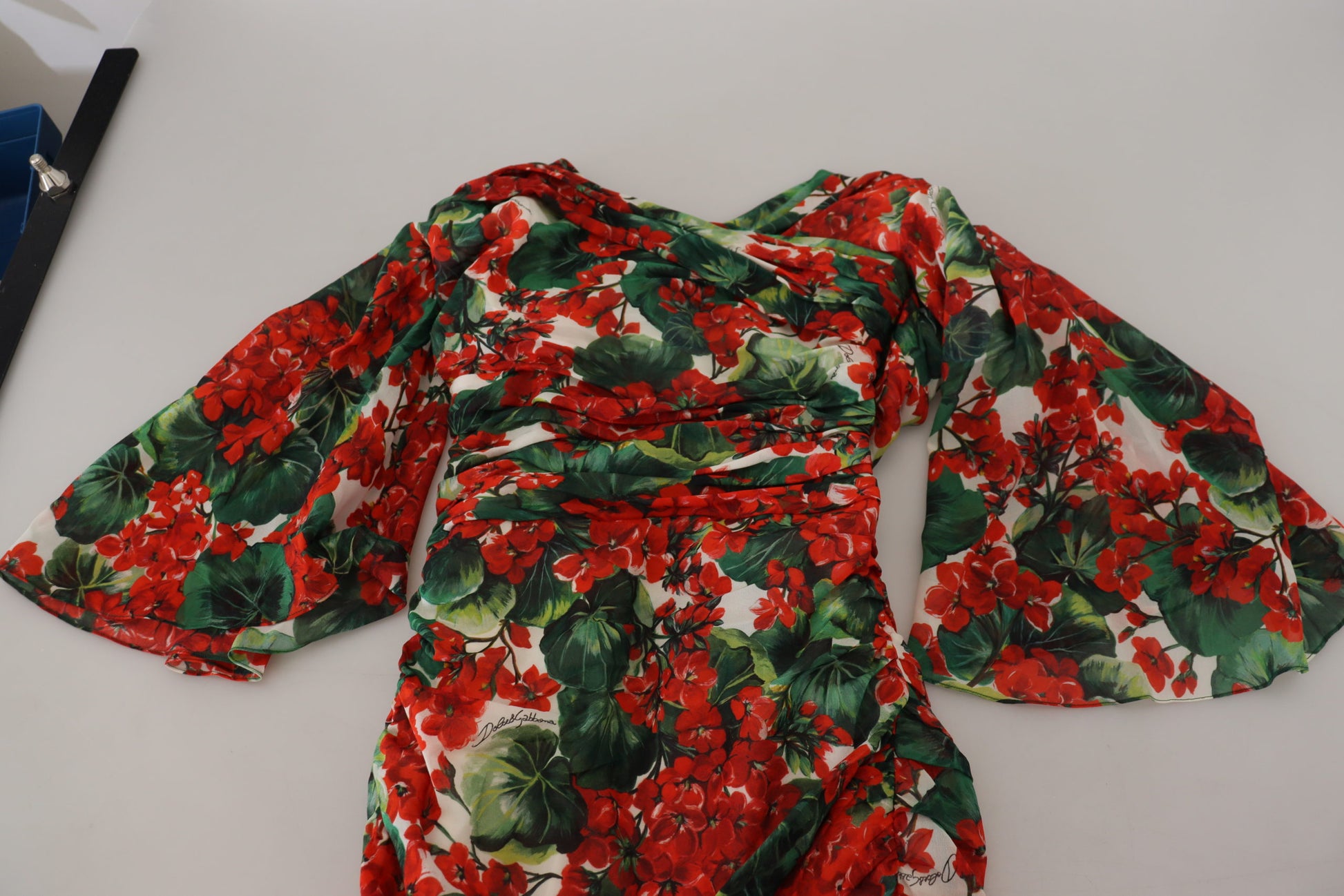 Dolce & Gabbana Multicolor Geranium Silk Sheath Midi Dress - Whispers Of Wisdom Clothing