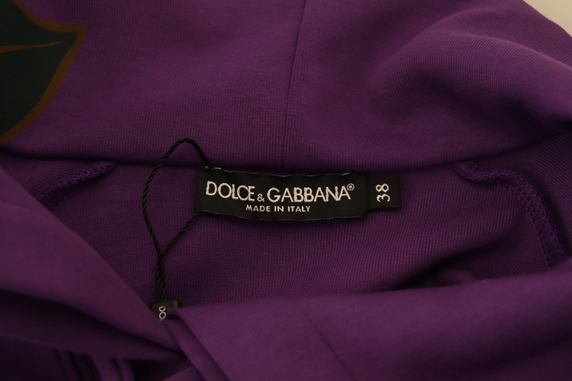 Dolce & Gabbana Purple Floral Print Pullover  Cotton Sweater - Whispers Of Wisdom Clothing