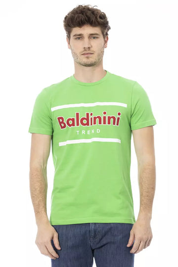 تي شيرت رجالي قطني باللون الأخضر من Baldinini Trend