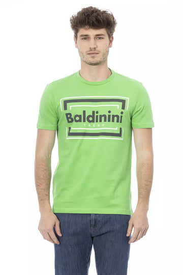 تي شيرت رجالي قطني باللون الأخضر من Baldinini Trend