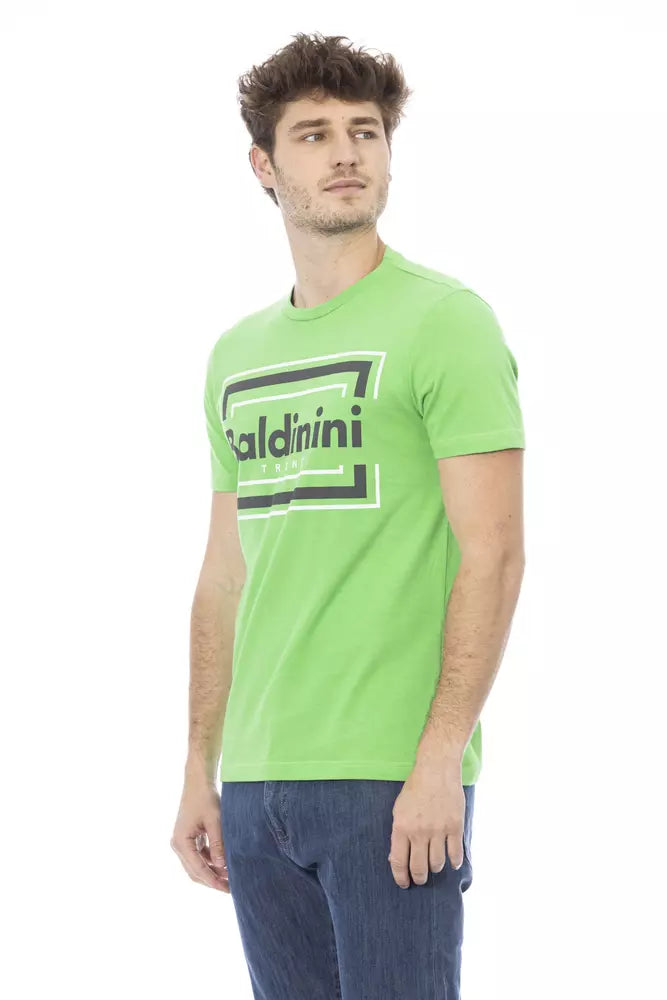 تي شيرت رجالي قطني باللون الأخضر من Baldinini Trend