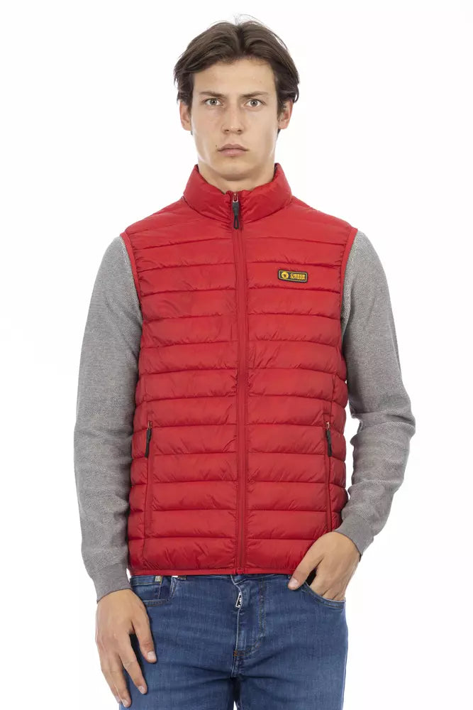 جاكيت Ciesse Outdoor أحمر من البوليستر للرجال بدون أكمام
