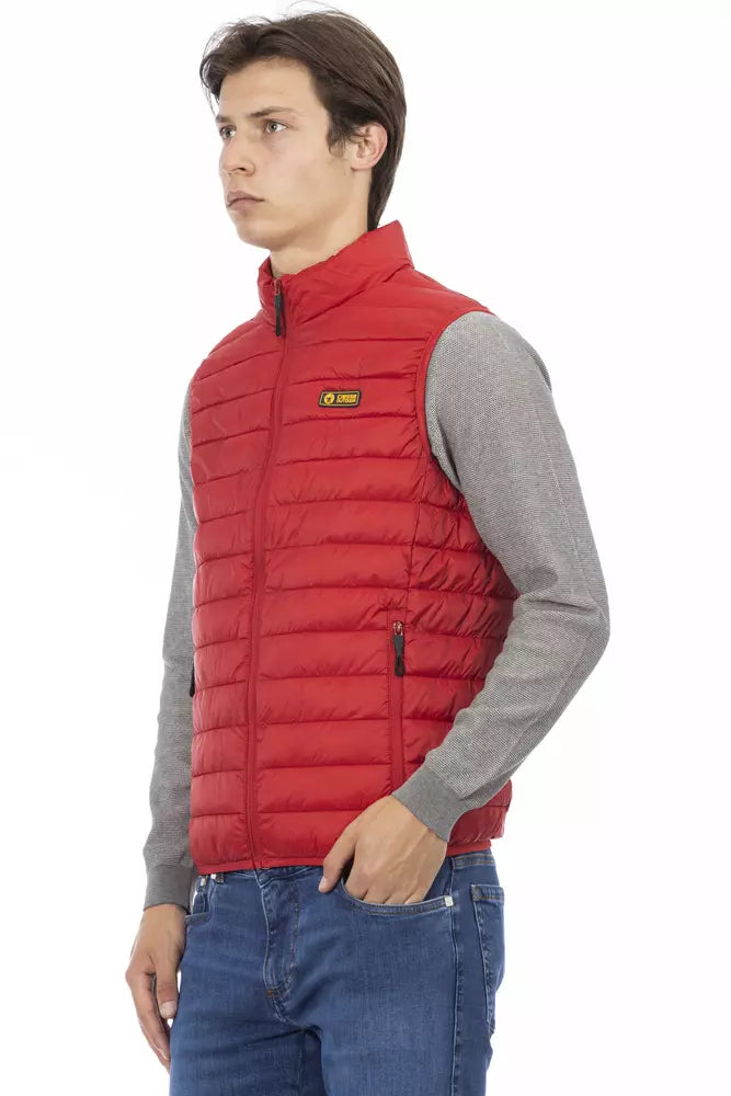 جاكيت Ciesse Outdoor أحمر من البوليستر للرجال بدون أكمام