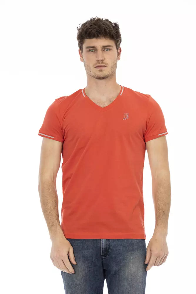 Trussardi Action Orange Cotton Men's T-Shirt - Whispers Of Wisdom Clothing
