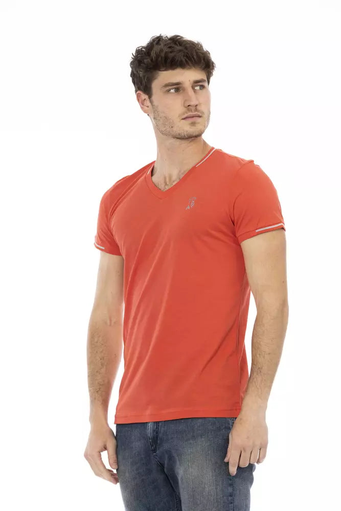 Trussardi Action Orange Cotton Men's T-Shirt - Whispers Of Wisdom Clothing