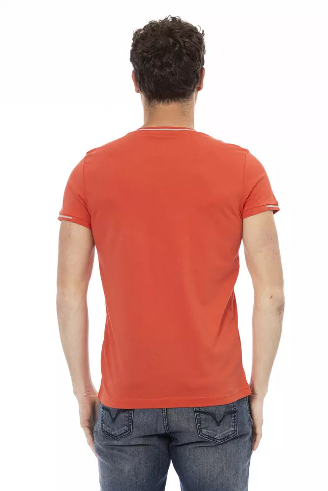 Trussardi Action Orange Cotton Men's T-Shirt - Whispers Of Wisdom Clothing