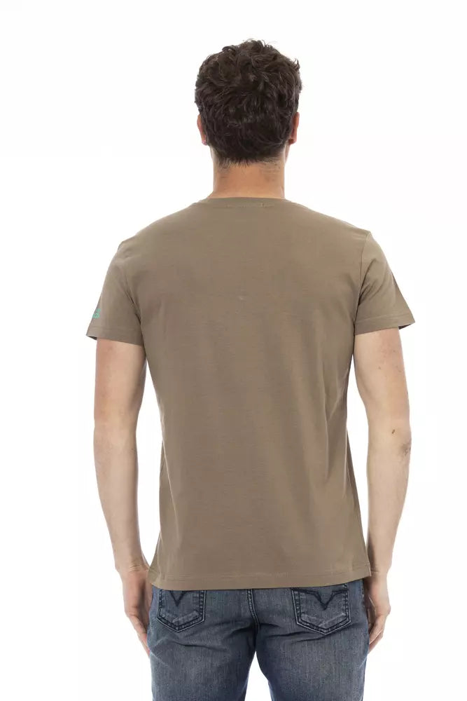 تي شيرت رجالي من القطن البني من Trussardi Action