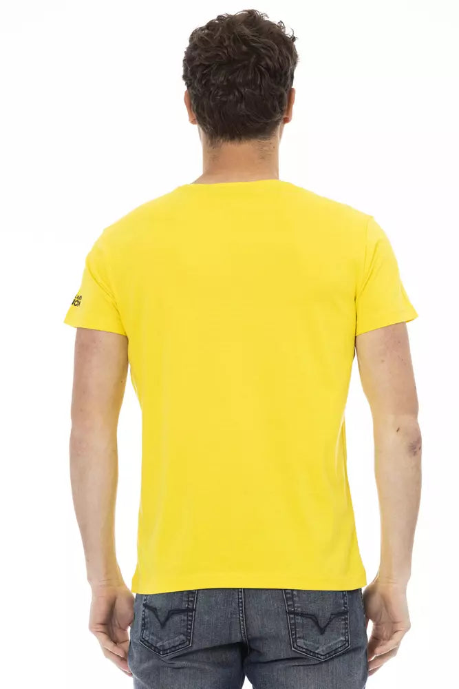 Trussardi Action Yellow Cotton Men T-Shirt - Whispers Of Wisdom Clothing