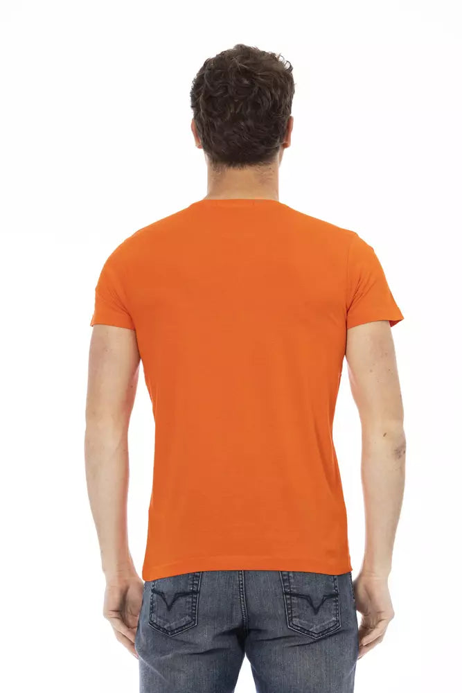 Trussardi Action Orange Cotton Men T-Shirt - Whispers Of Wisdom Clothing