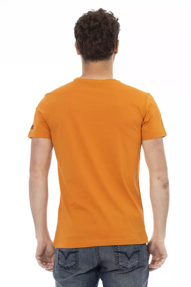 Trussardi Action Orange Cotton Men T-Shirt - Whispers Of Wisdom Clothing