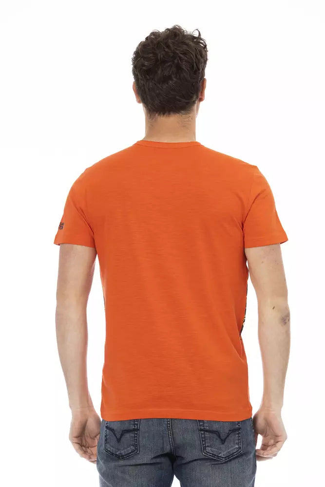 Trussardi Action Orange Cotton Men's T-Shirt - Whispers Of Wisdom Clothing