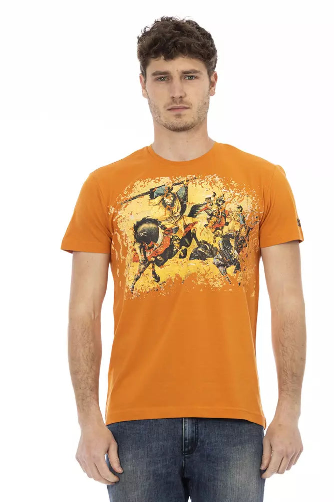 Trussardi Action Orange Cotton Men T-Shirt - Whispers Of Wisdom Clothing