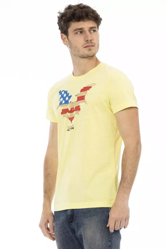 Trussardi Action Yellow Cotton Men's T-Shirt - Whispers Of Wisdom Clothing