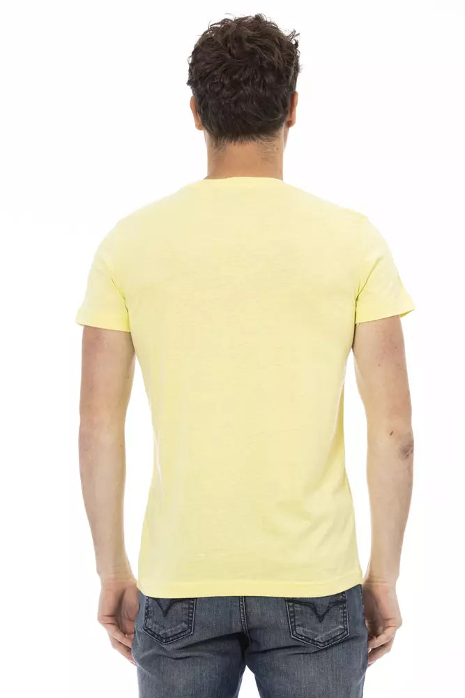Trussardi Action Yellow Cotton Men's T-Shirt - Whispers Of Wisdom Clothing