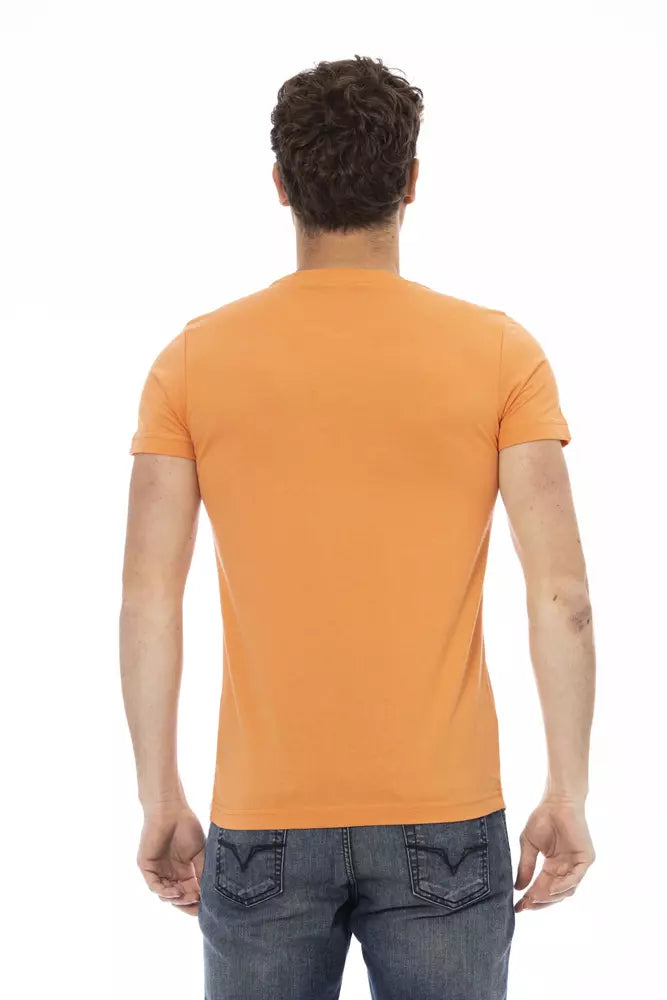 Trussardi Action Orange Cotton Men T-Shirt - Whispers Of Wisdom Clothing