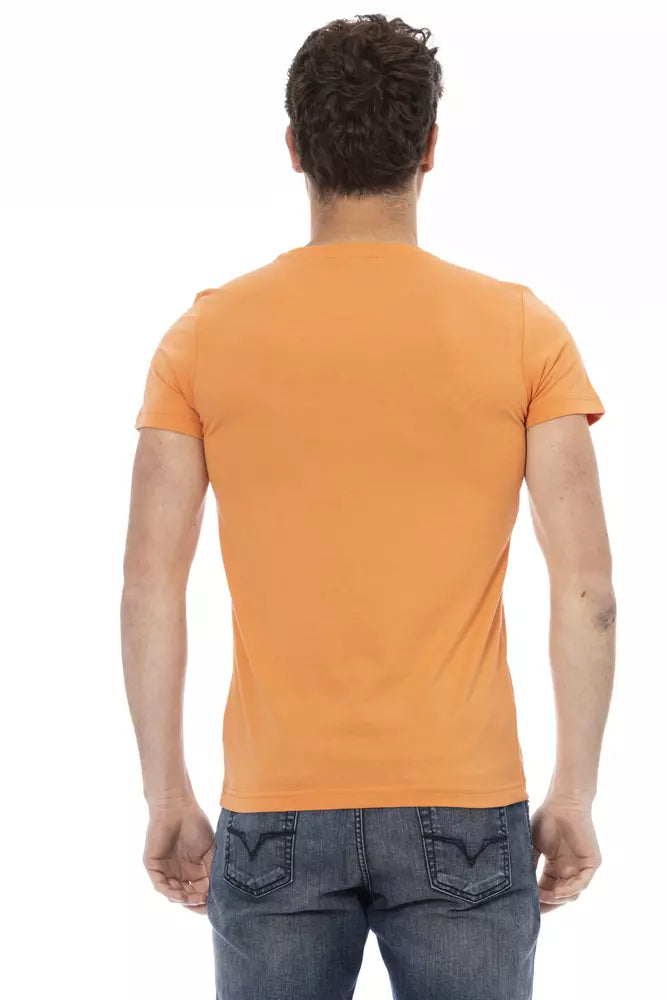 Trussardi Action Orange Cotton Men T-Shirt - Whispers Of Wisdom Clothing