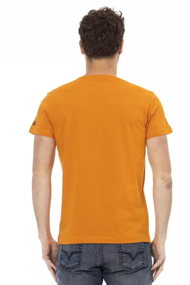 Trussardi Action Orange Cotton Men T-Shirt - Whispers Of Wisdom Clothing