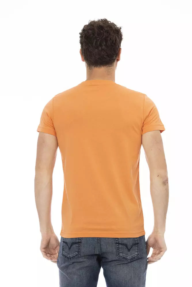 Trussardi Action Orange Cotton Men T-Shirt - Whispers Of Wisdom Clothing