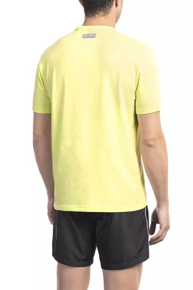 Bikkembergs Yellow Cotton Men T-Shirt - Whispers Of Wisdom Clothing