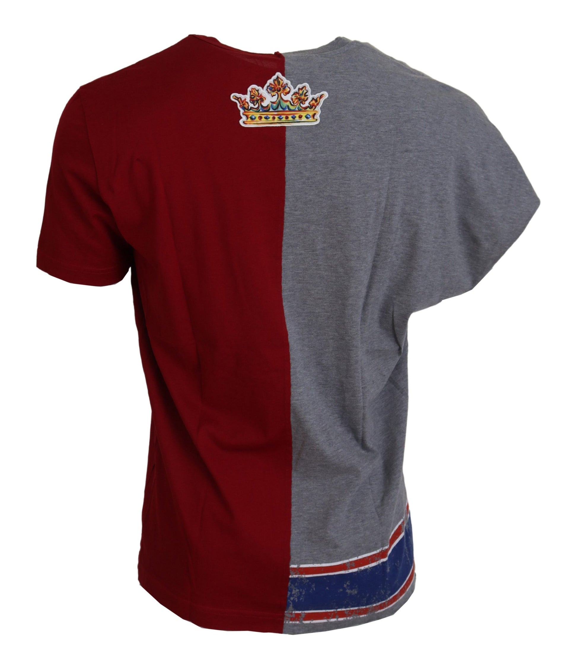 Dolce & Gabbana Red Gray Two Model DG Angel Crewneck  T-shirt - Whispers Of Wisdom Clothing