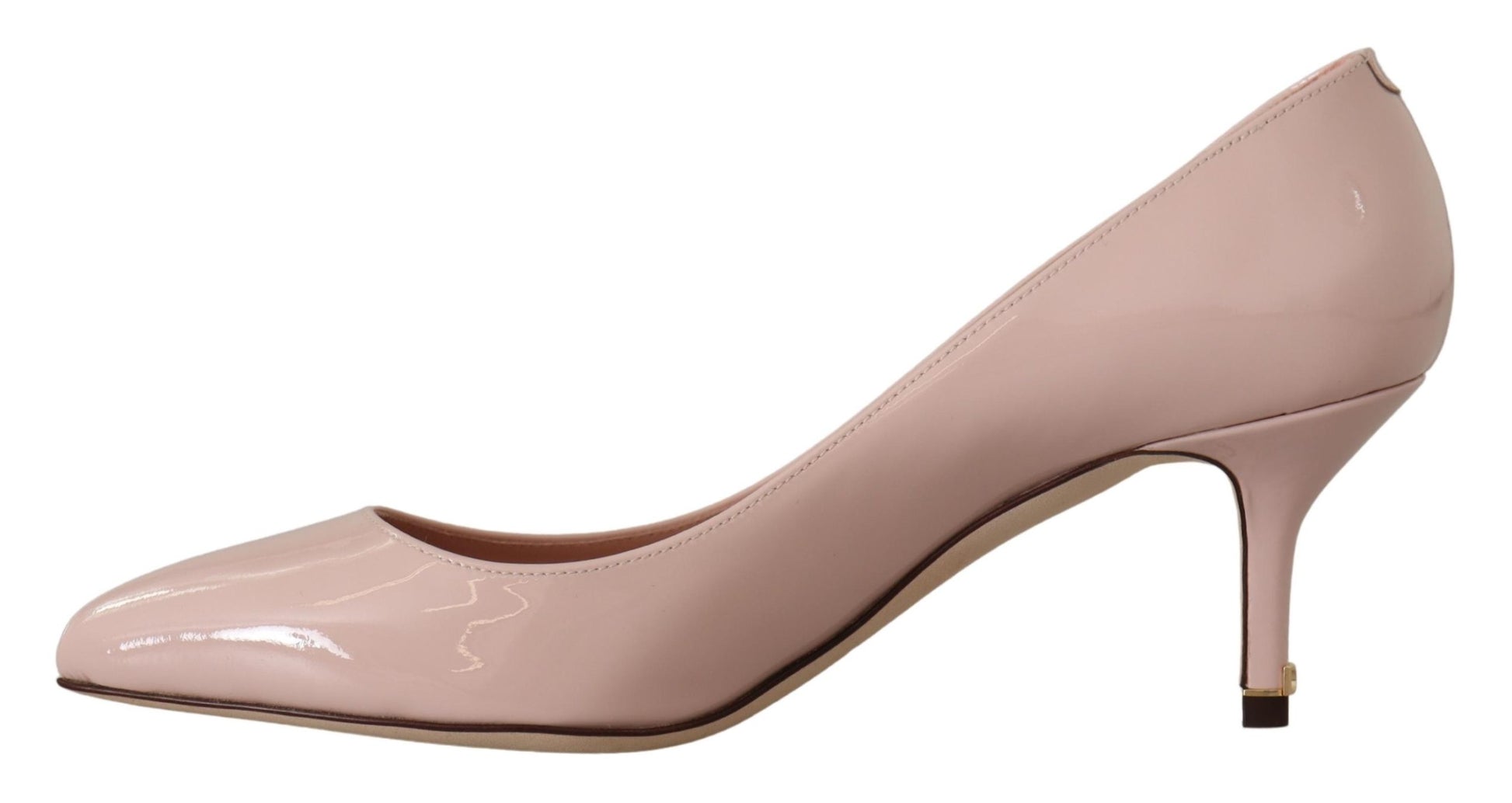 Dolce & Gabbana Pink Patent Leather Kitten Heels Pumps Shoes - Whispers Of Wisdom Clothing