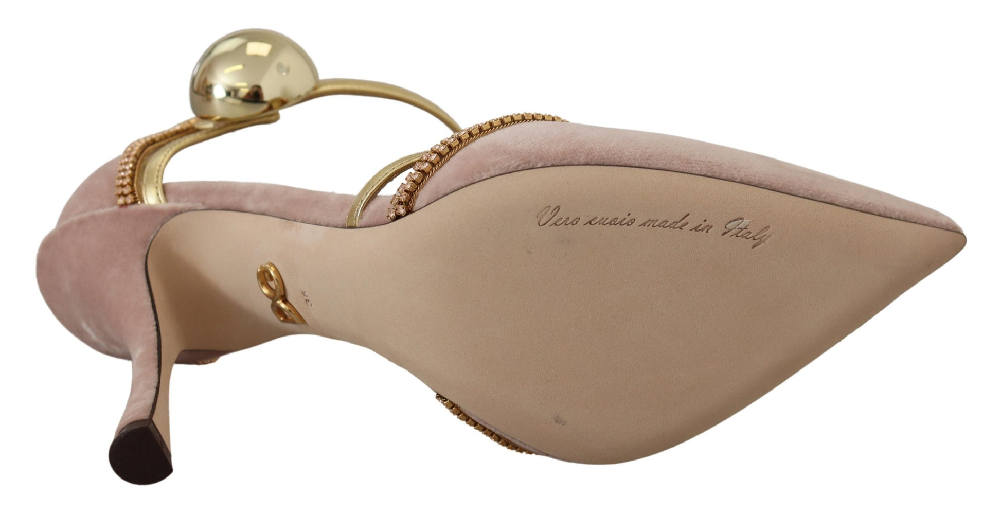 Dolce & Gabbana Pink Crystal T-strap Heels Pumps Shoes - Whispers Of Wisdom Clothing
