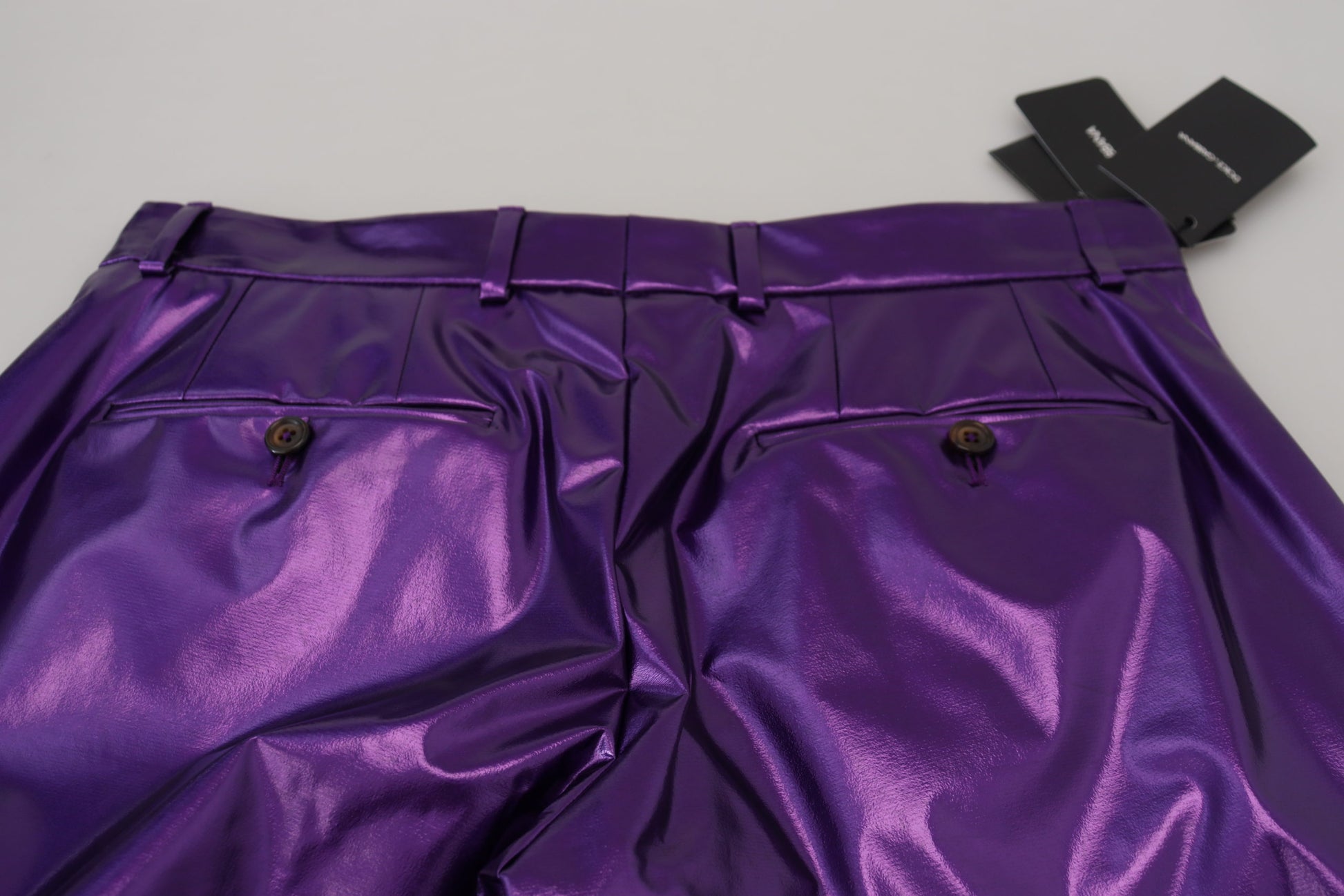 Dolce & Gabbana Purple Shining Men Casual Pants - Whispers Of Wisdom Clothing